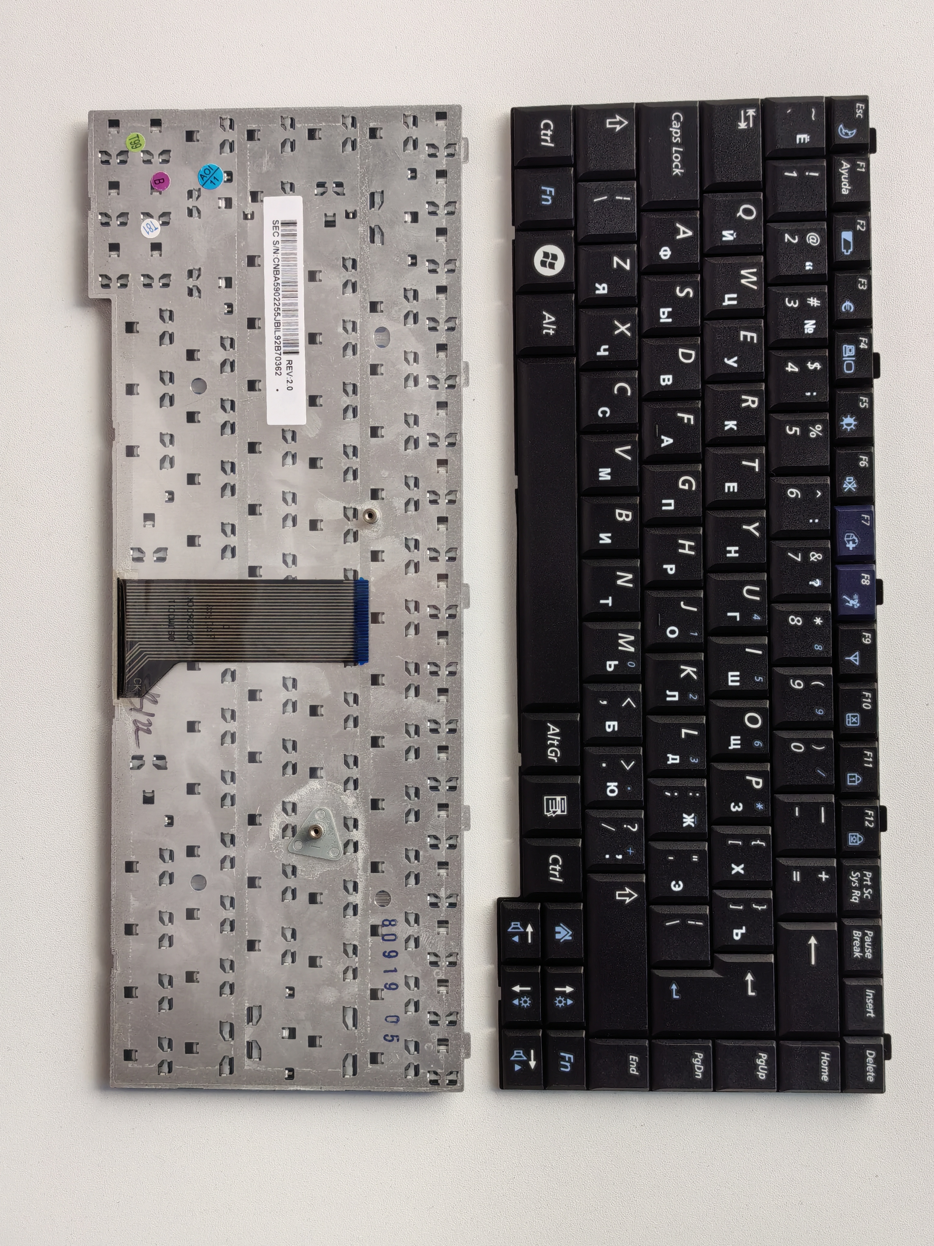 Picture of New Replacement Laptop Keyboard For SAMSUNG Q310 Enter BLACK (OEM) RU Layout